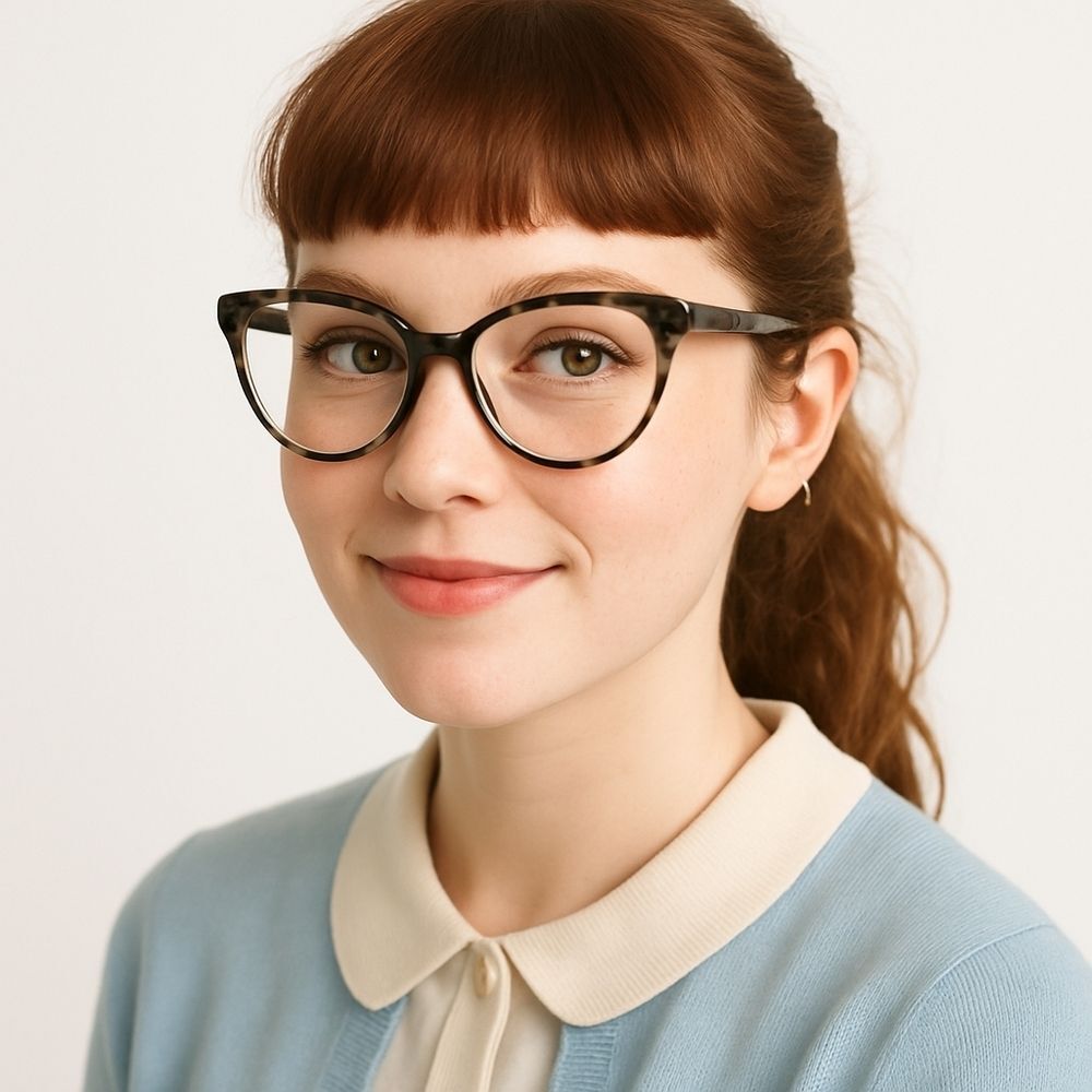 Foster Grant Black & Gray Tortoiseshell Cat Eye Reading Glasses +3.25 Retro Mini